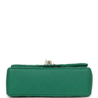Mini Classic Rectangular Flap Bag Green Lambskin Light Gold Hardware