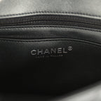 Mini Classic Rectangular Flap Bag So Black Iridescent Lambskin Black Hardware