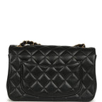 Mini Classic "Space Charms" Rectangular Flap Bag Black Lambskin Gold Hardware