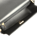 Mini Classic "Space Charms" Rectangular Flap Bag Black Lambskin Gold Hardware