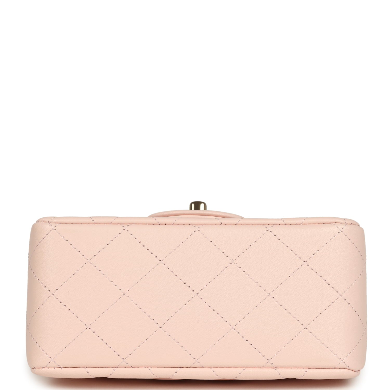Mini Classic Square Flap Bag Pink Lambskin Gold Hardware