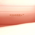 Mini Classic Square Flap Bag Pink Lambskin Gold Hardware