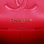Small Classic Double Flap Fuchsia Caviar Light Gold Hardware