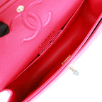 Small Classic Double Flap Fuchsia Caviar Light Gold Hardware