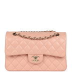 Small Classic Double Flap Light Pink Lambskin Gold Hardware