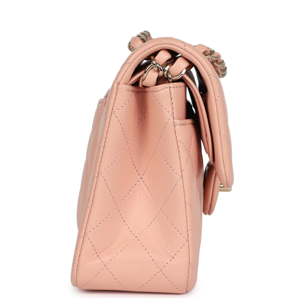 Small Classic Double Flap Light Pink Lambskin Gold Hardware