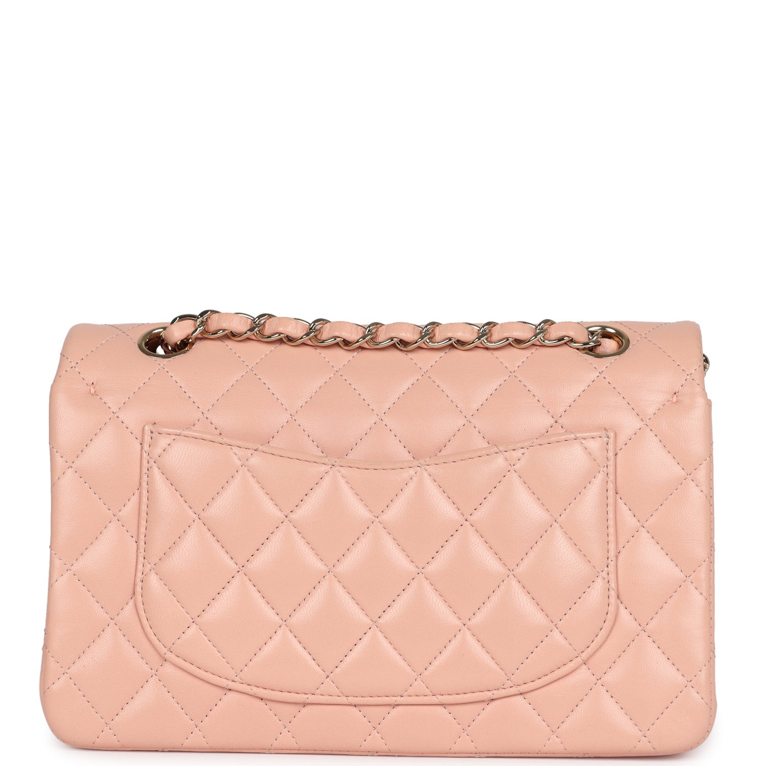 Small Classic Double Flap Light Pink Lambskin Gold Hardware