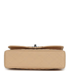 Small Classic Double Flap Bag Beige Caviar Silver Hardware