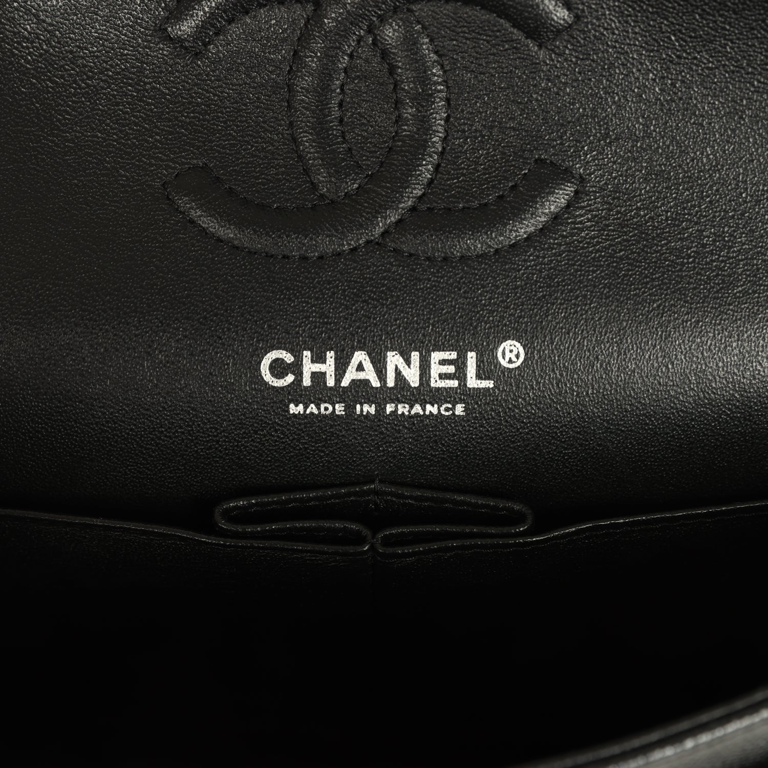 Small Classic Double Flap Bag Black Iridescent Caviar Ruthenium Hardware