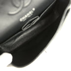 Small Classic Double Flap Bag Black Iridescent Caviar Ruthenium Hardware