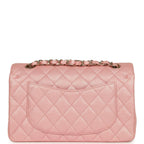 Small Classic Double Flap Bag Pink Iridescent Caviar Light Gold Hardware