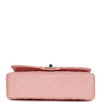 Small Classic Double Flap Bag Pink Iridescent Caviar Light Gold Hardware