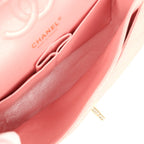 Small Classic Double Flap Bag Pink Iridescent Caviar Light Gold Hardware