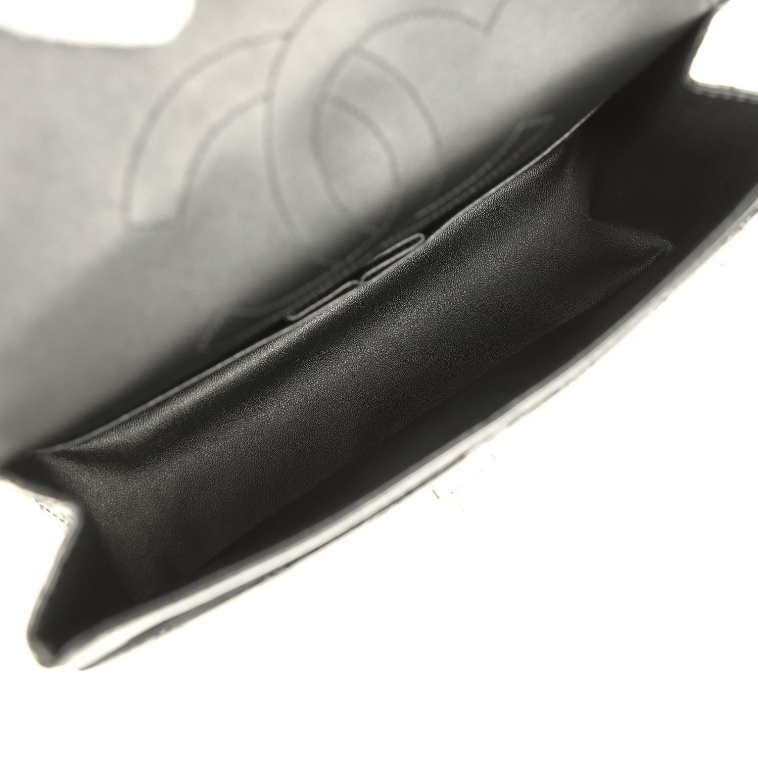 Small Reissue 225 2.55 Double Flap Bag So Black Shiny Crumpled Calfskin Black Hardware