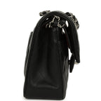 Small Classic Double Flap Bag Black Lambskin Silver Hardware