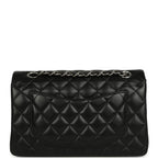 Small Classic Double Flap Bag Black Lambskin Silver Hardware