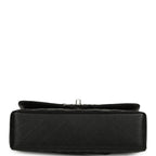 Small Classic Double Flap Bag Black Lambskin Silver Hardware