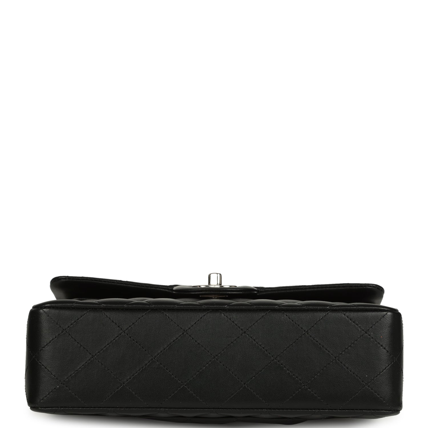 Small Classic Double Flap Bag Black Lambskin Silver Hardware