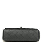 Small Classic Double Flap Bag So Black Iridescent Lambskin Black Hardware
