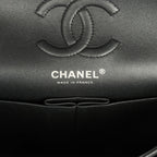 Small Classic Double Flap Bag So Black Iridescent Lambskin Black Hardware