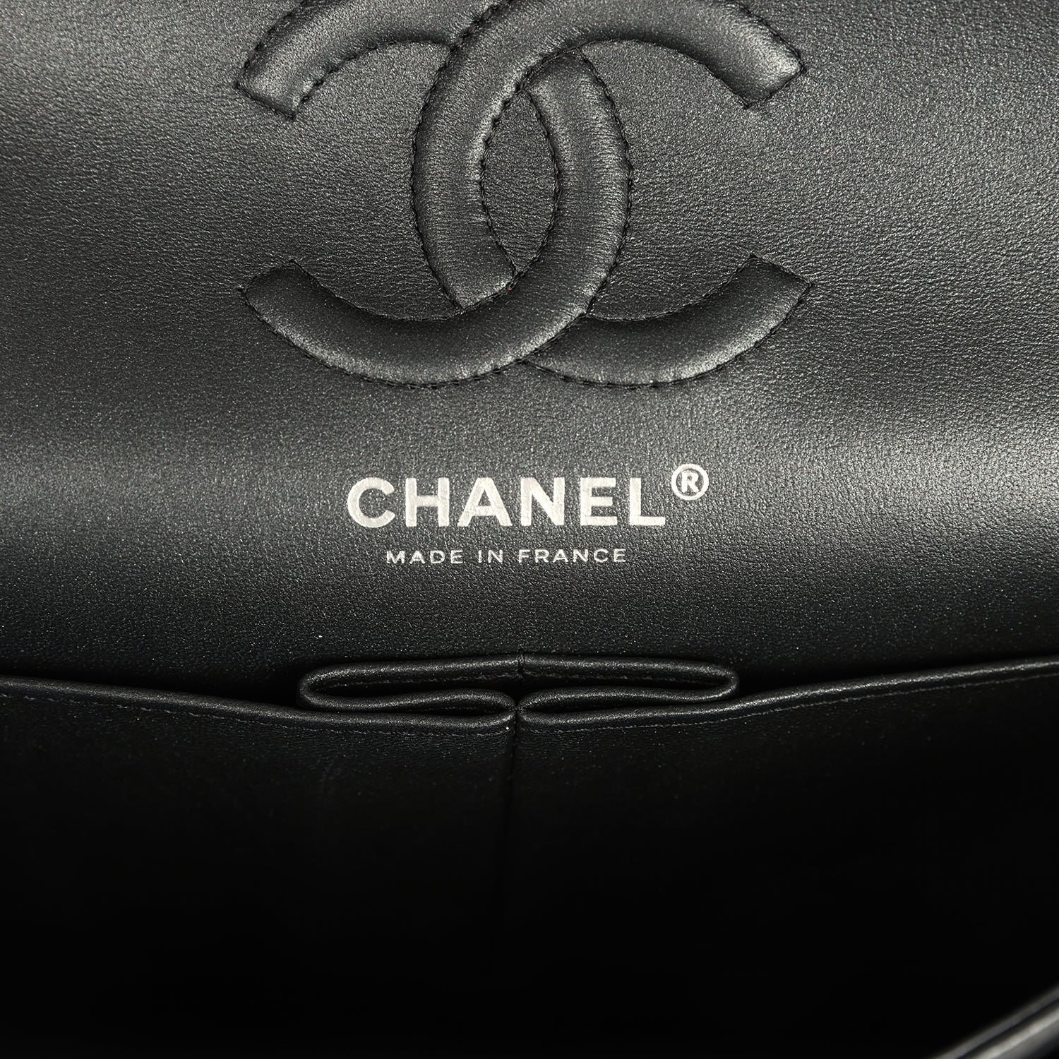 Small Classic Double Flap Bag So Black Iridescent Lambskin Black Hardware