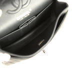 Small Classic Double Flap Bag So Black Iridescent Lambskin Black Hardware