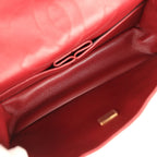 Small "Crush" Reissue 225 2.55 Double Flap Bag Burgundy Lambskin Gold Hardware