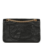Small "Crush" Reissue 225 2.55 Double Flap Bag Black Lambskin Gold Hardware