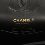 Small Classic Double Flap Bag Black Lambskin Rose Gold Hardware