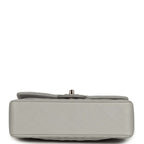 Small Classic Double Flap Bag Light Grey Caviar Light Gold Hardware