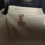 Small Deauville Shopping Tote Black Canvas Light Gold Hardware