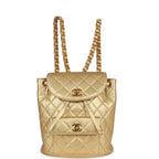 Vintage Duma Backpack Gold Metallic Lambskin Gold Hardware