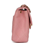 Vintage Mini Square Flap Pink Caviar Gold Hardware