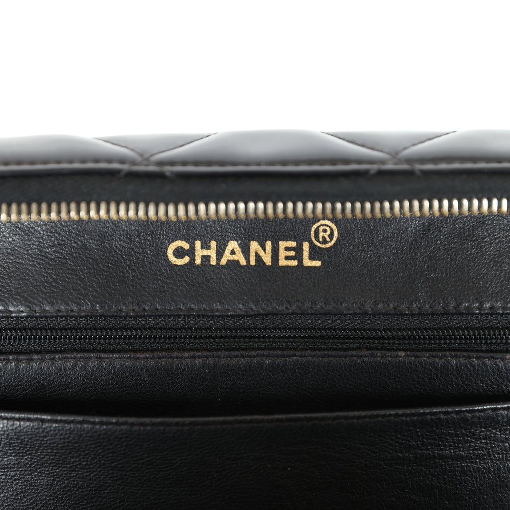 Vintage Lunchbox Vanity Black Patent Leather Gold Hardware
