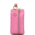 Vintage Lunchbox Vanity Bag Pink Patent Gold Hardware