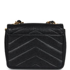 Vintage Square Chevron Envelope Flap Bag Black Caviar Gold Hardware