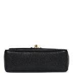 Vintage Square Chevron Envelope Flap Bag Black Caviar Gold Hardware
