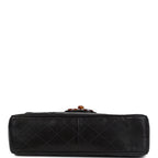 Vintage Jumbo Classic Single Flap Bag Black Lambskin Tortoiseshell Bakelite Hardware