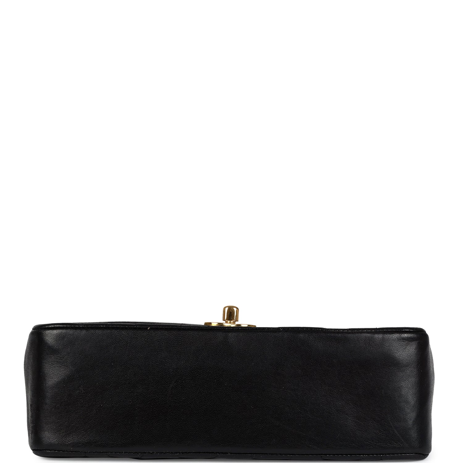 Vintage Small Diana Flap Bag Black Lambskin Gold Hardware