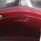 Vintage Small Diana Flap Bag Black Lambskin Gold Hardware