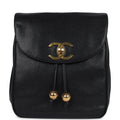 Vintage Medium CC Backpack Black Caviar Gold Hardware