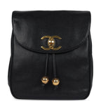 Vintage Medium CC Backpack Black Caviar Gold Hardware