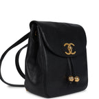 Vintage Medium CC Backpack Black Caviar Gold Hardware