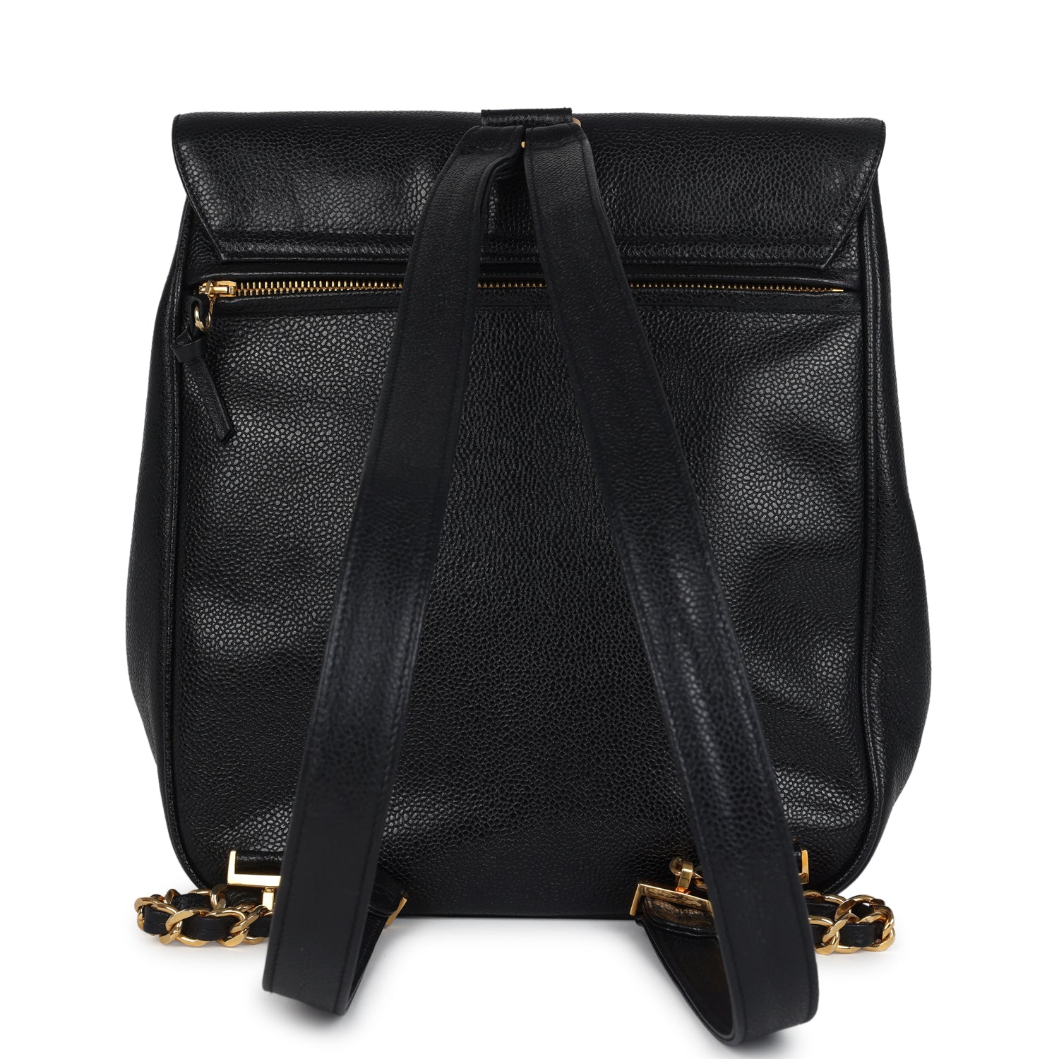 Vintage Medium CC Backpack Black Caviar Gold Hardware