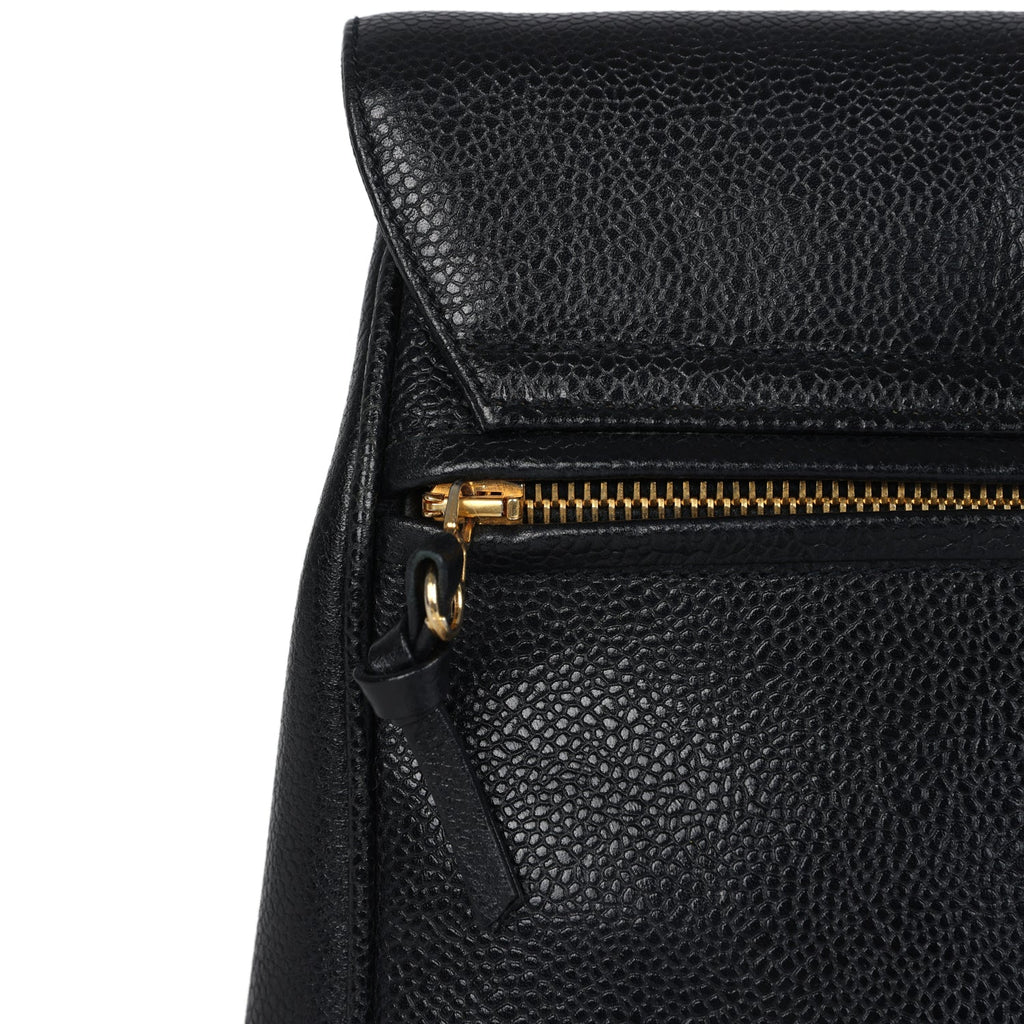 Vintage Medium CC Backpack Black Caviar Gold Hardware