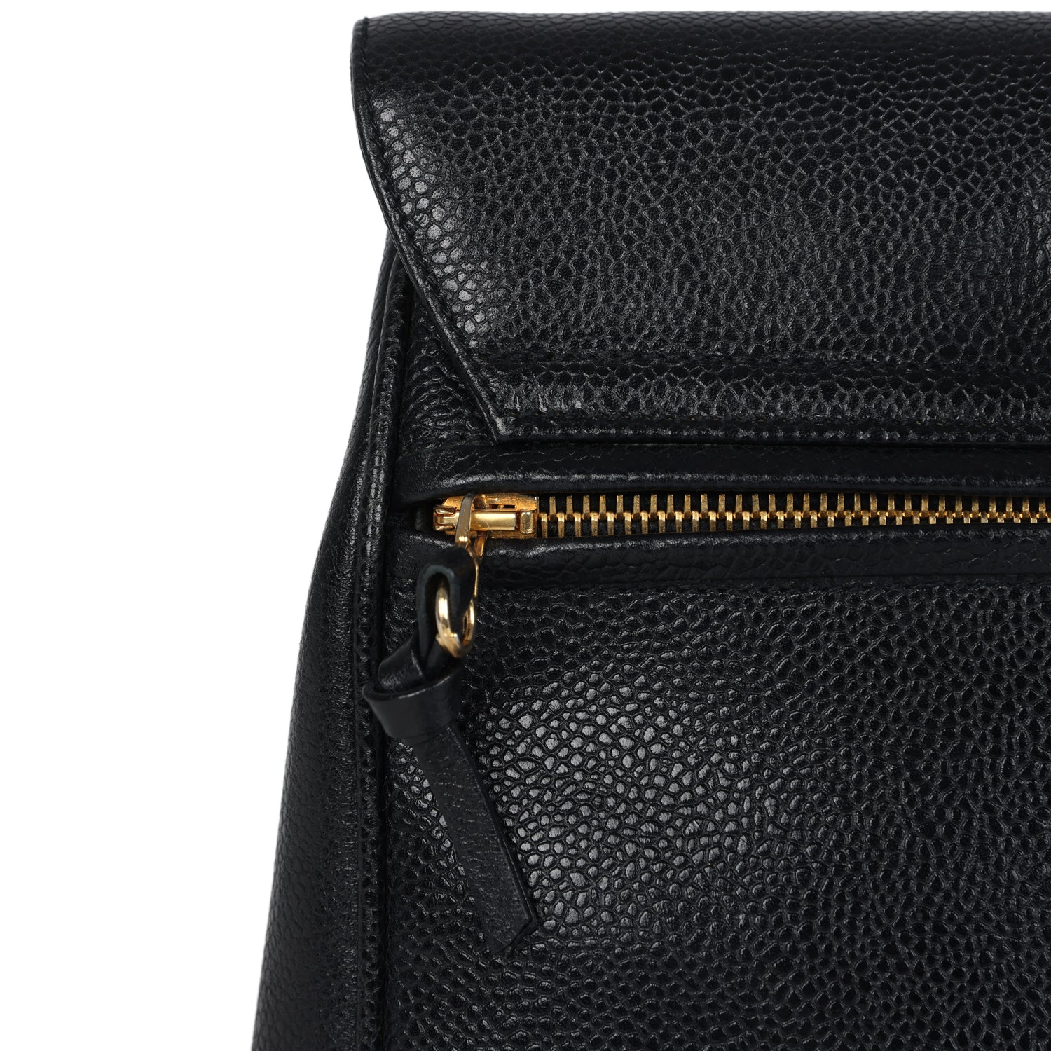 Vintage Medium CC Backpack Black Caviar Gold Hardware