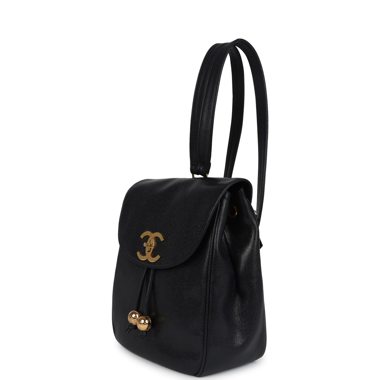 Vintage Medium CC Backpack Black Caviar Gold Hardware