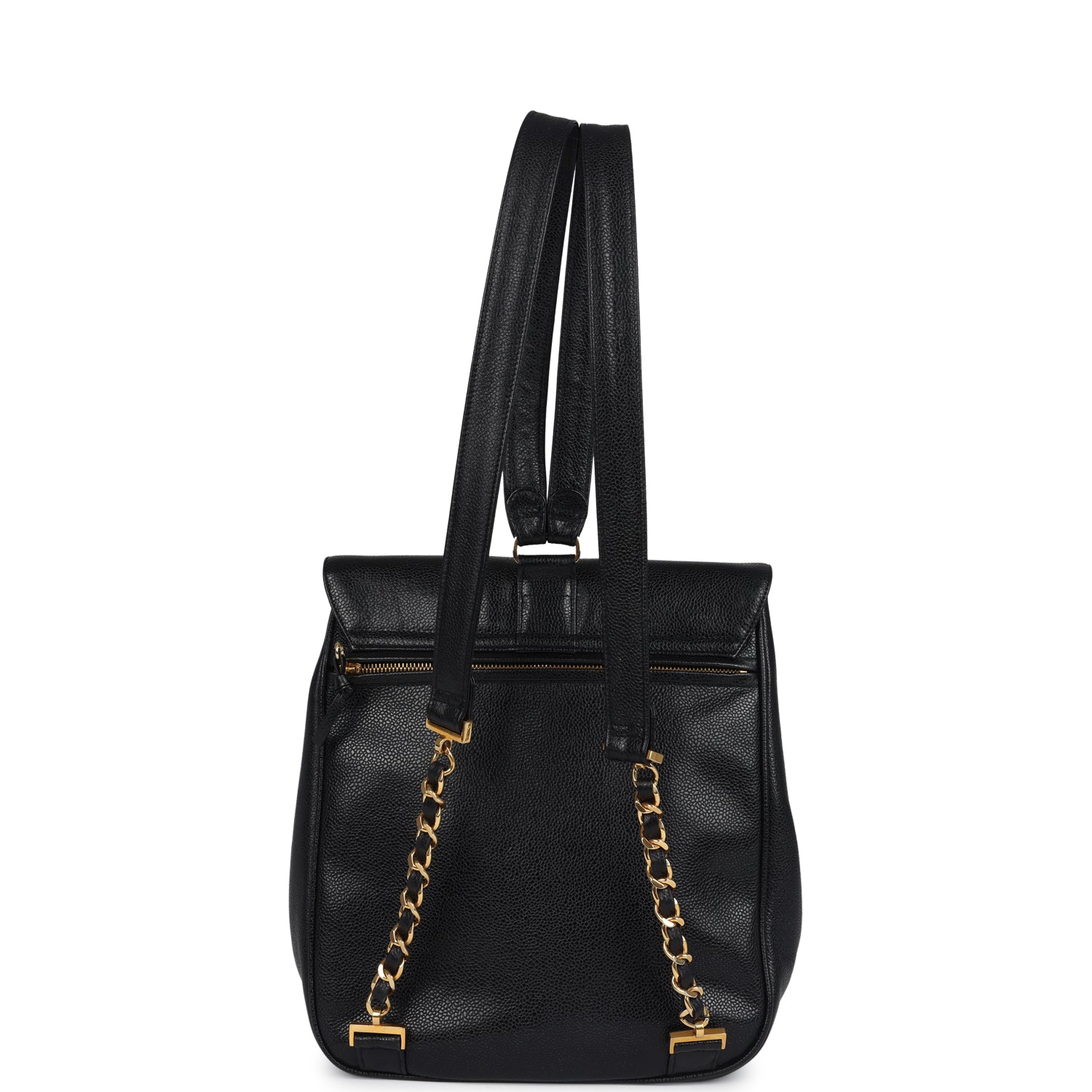 Vintage Medium CC Backpack Black Caviar Gold Hardware