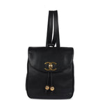 Vintage Medium CC Backpack Black Caviar Gold Hardware