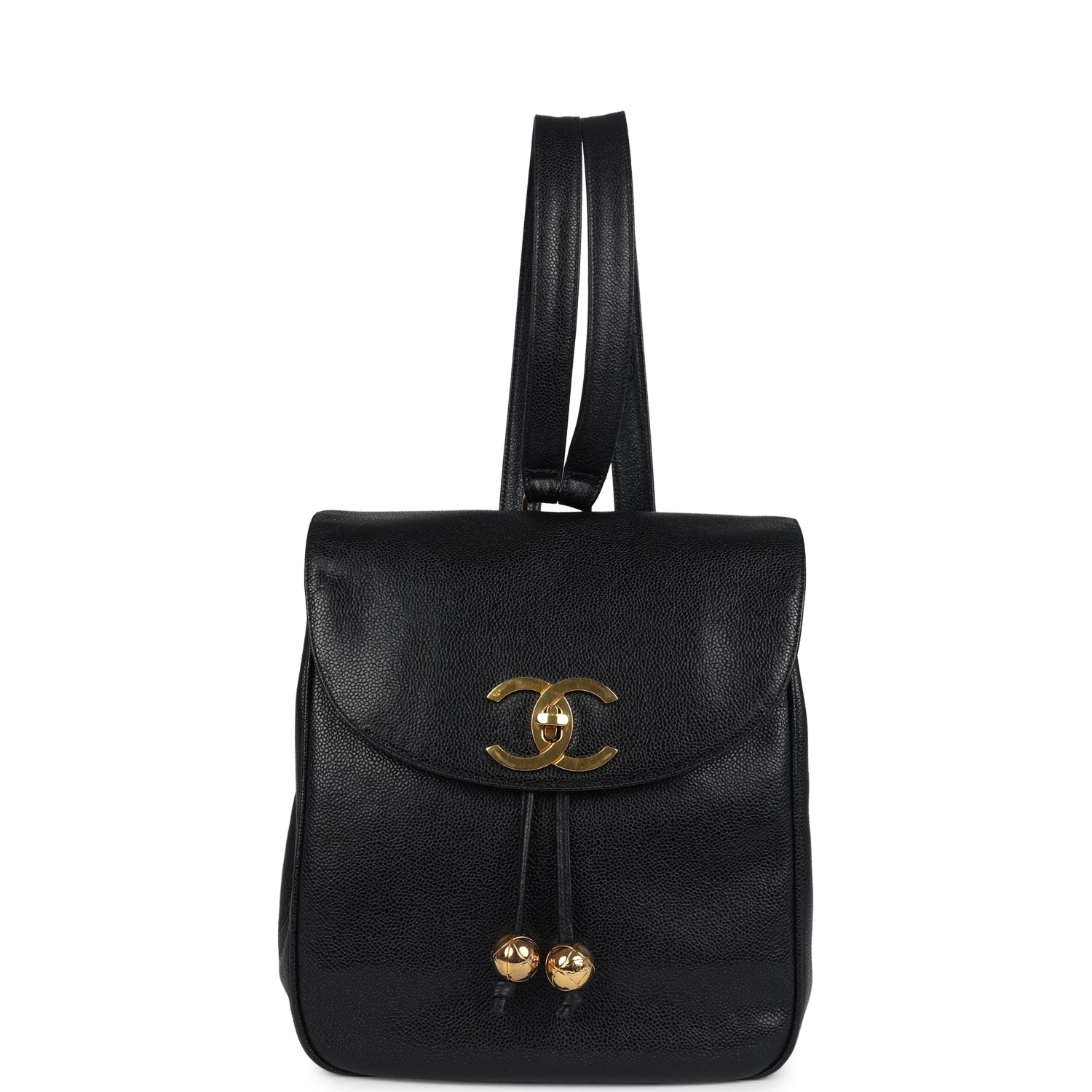 Vintage Medium CC Backpack Black Caviar Gold Hardware